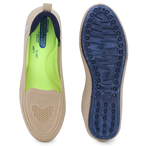 Image of DOCTOR EXTRA SOFT Flexible Memory Foam Women's Shoes for Walking Gym Training | Casual Sports,Slip-On,Lightweight Lace up Jutis Bellies Classy Ballerina for Ladies and Girls New-D-1003