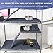 Babvl Ferret Cage Washable Liner Set for Ferret Nation & Critter Nation Cage,Waterproof Ferret Cage Accessories for Small Animals Ferret Rat Chinchilla Hedgehog, Double Unit Combo (Dark Blue)