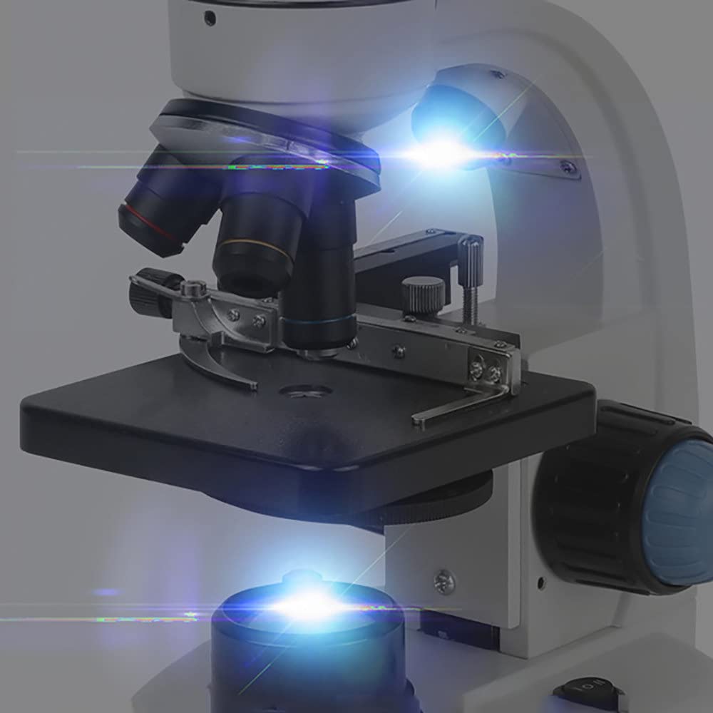 Mikroskop lornetkowy LED podświetlany do eksperymentów naukowych biologicznych, narzędzie edukacyjne z klipsem do smartfona, idealny dla studentów i entuzjastów
