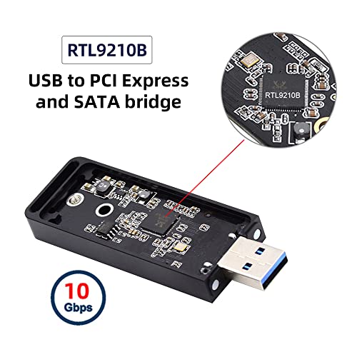 USB 3.0 a NVMe M-Key M.2 NGFF SSD 2242 Adaptador Externo miniatura 5
