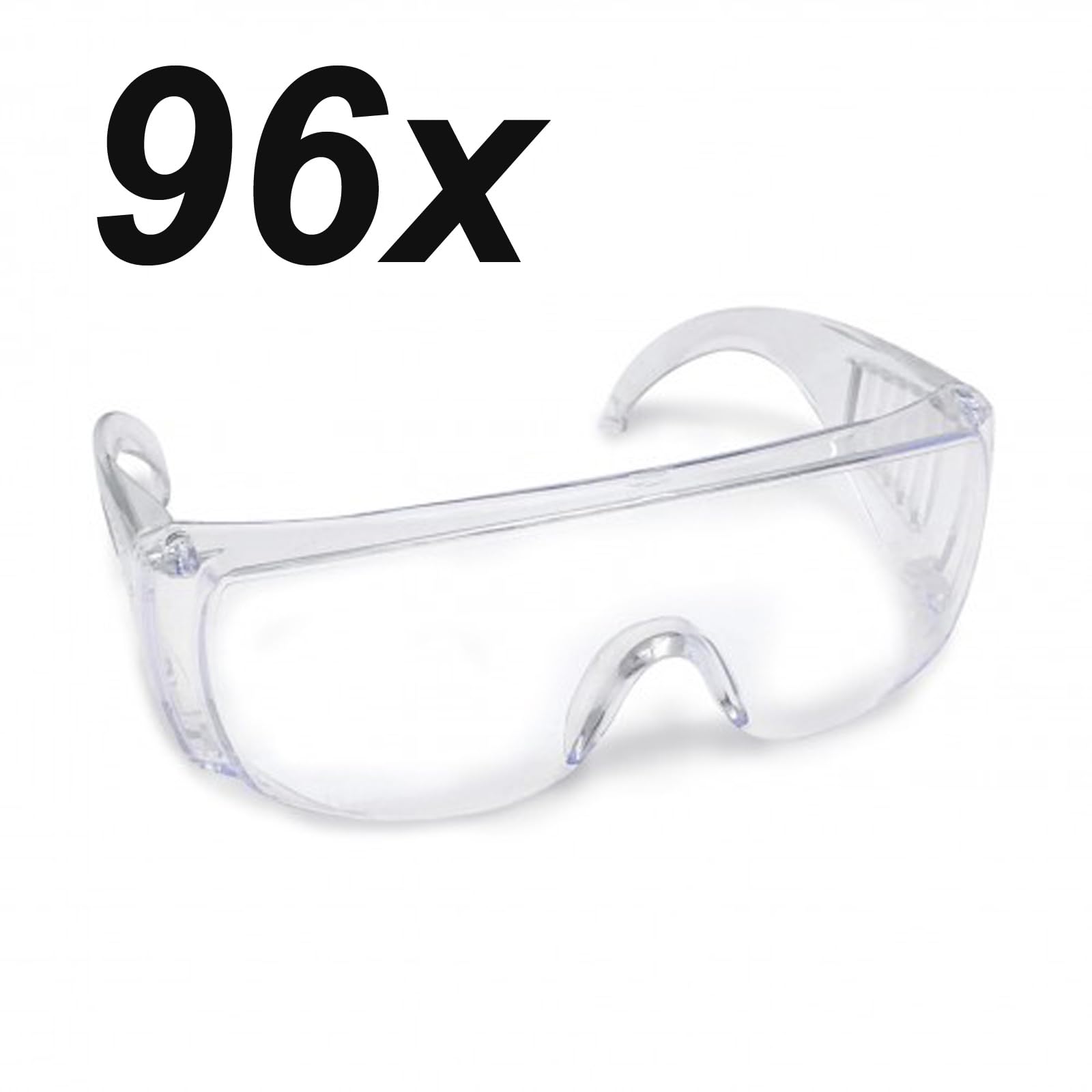 HAC24 96er Set Schutzbrille Transparent Arbeitsschutzbrille Augenschutz Sicherheitsbrille Arbeitsbrille