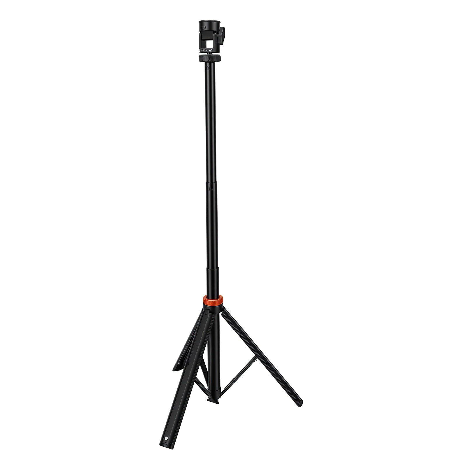 GOWENIC Treppiede per Fotocamera Allungabile da 6,99 Piedi | Altezza 6,99 Piedi, Spazio di Archiviazione da 16,54 Pollici, Blocco Rapido, Lega di Alluminio + ABS, Filettatura da 1/4 di