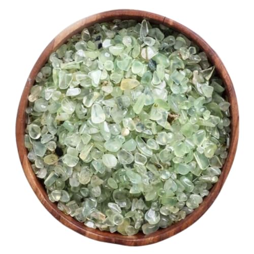Image of Natural Prehnite Crystal Chips Stone 50 Gm for Reiki, Meditation, Vastu & Feng Shui | Polished Gemstone Chips for Home Decor, Jewellery Making, Resin Art & Craft