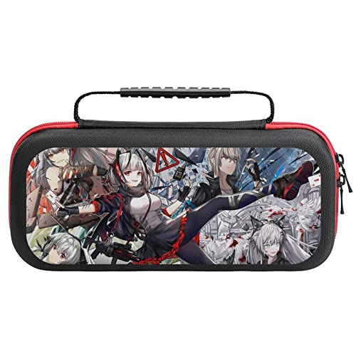 Switch ケース W アークナイツ 薄型 スイッチ ケース 可愛い スイッチ専用ケース 大容量 Switchカバー Switch専用キャリーケース 持ち手付き スイッチポーチ 耐衝撃 収納バッグ スイッチカバー Joy-Con 収納ケース 20個カード