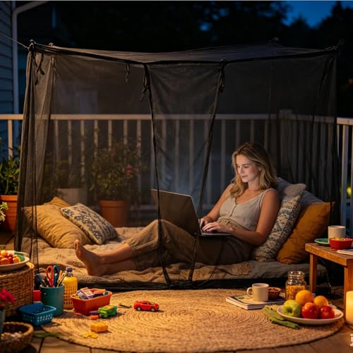 Mosquitera portátil universal y resistente para cama de dormitorio moderno 4