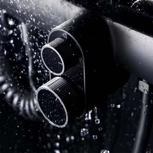 Ensemble de douche pluviométrique gris avec mitigeur et pulvérisation main - 4