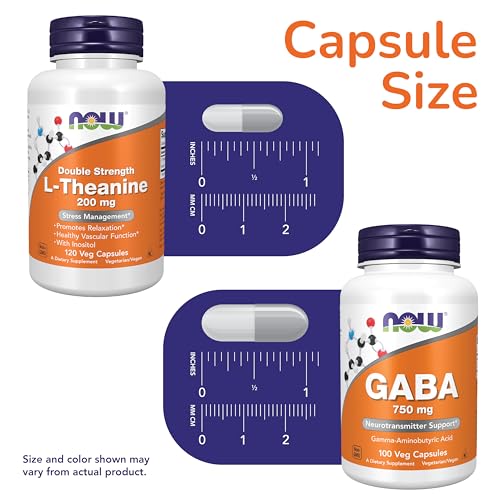 Image of NOW Foods L-Theanine with Inositol + GABA Supplements Bundle