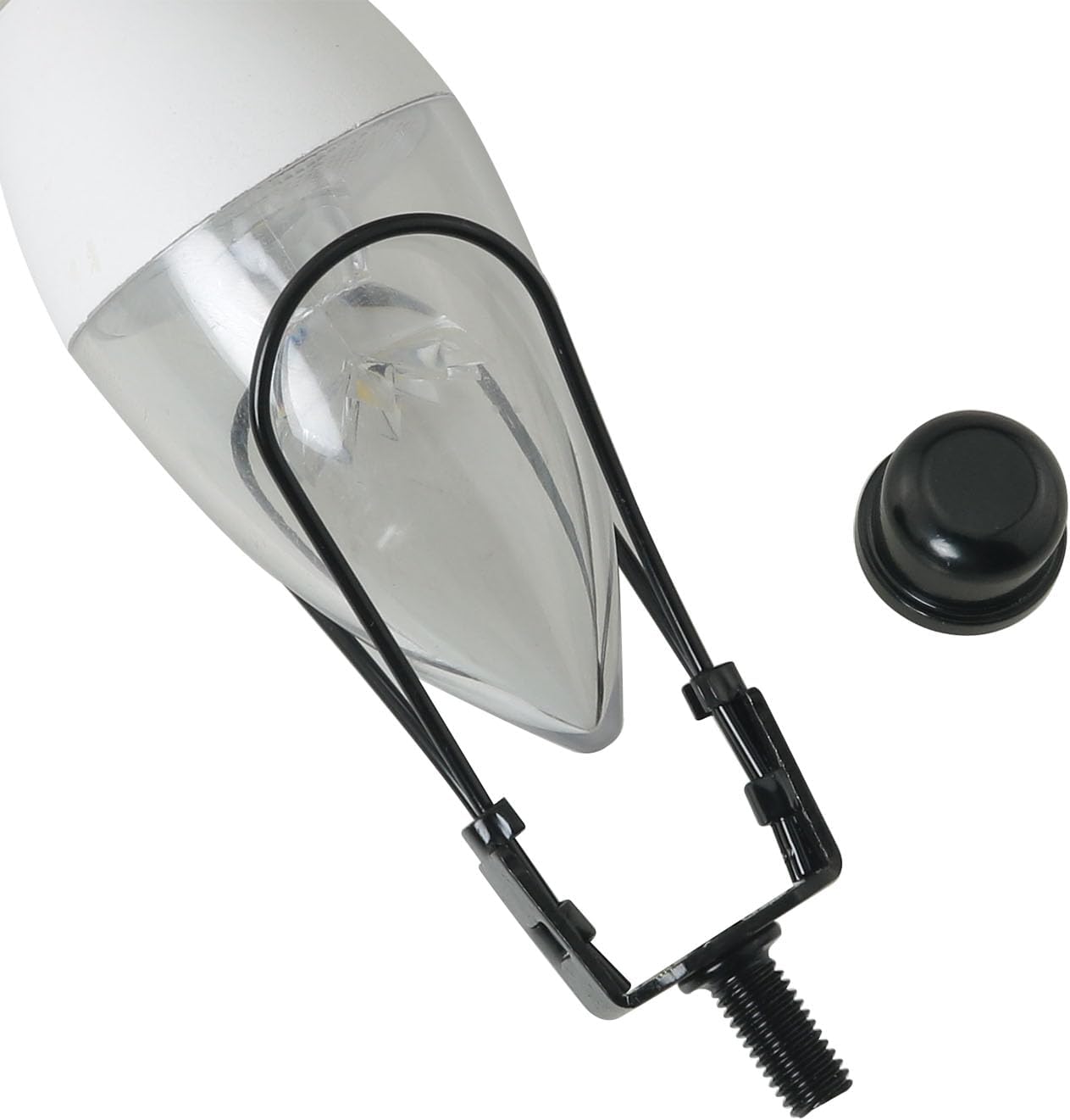 2PCS Lamp Shade Light Bulb Clip Adapter Clip Metal Clip-On Lamp Shade Adapter Shade Attaching Finial Top, Black