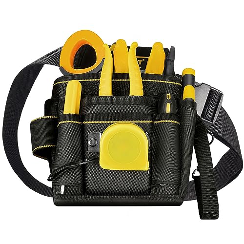 WINHUNT Tool Belt Pouch, Electrician Pouch 18 Pocket with Adjustable Nylon Belt 15x4x22cm Black (18 Pockets) 8 WINHUNT Tool Belt Pouch, Electrician Pouch 18 Pocket with Adjustable Nylon Belt 15x4x22cm Black (18 Pockets) - Image 8