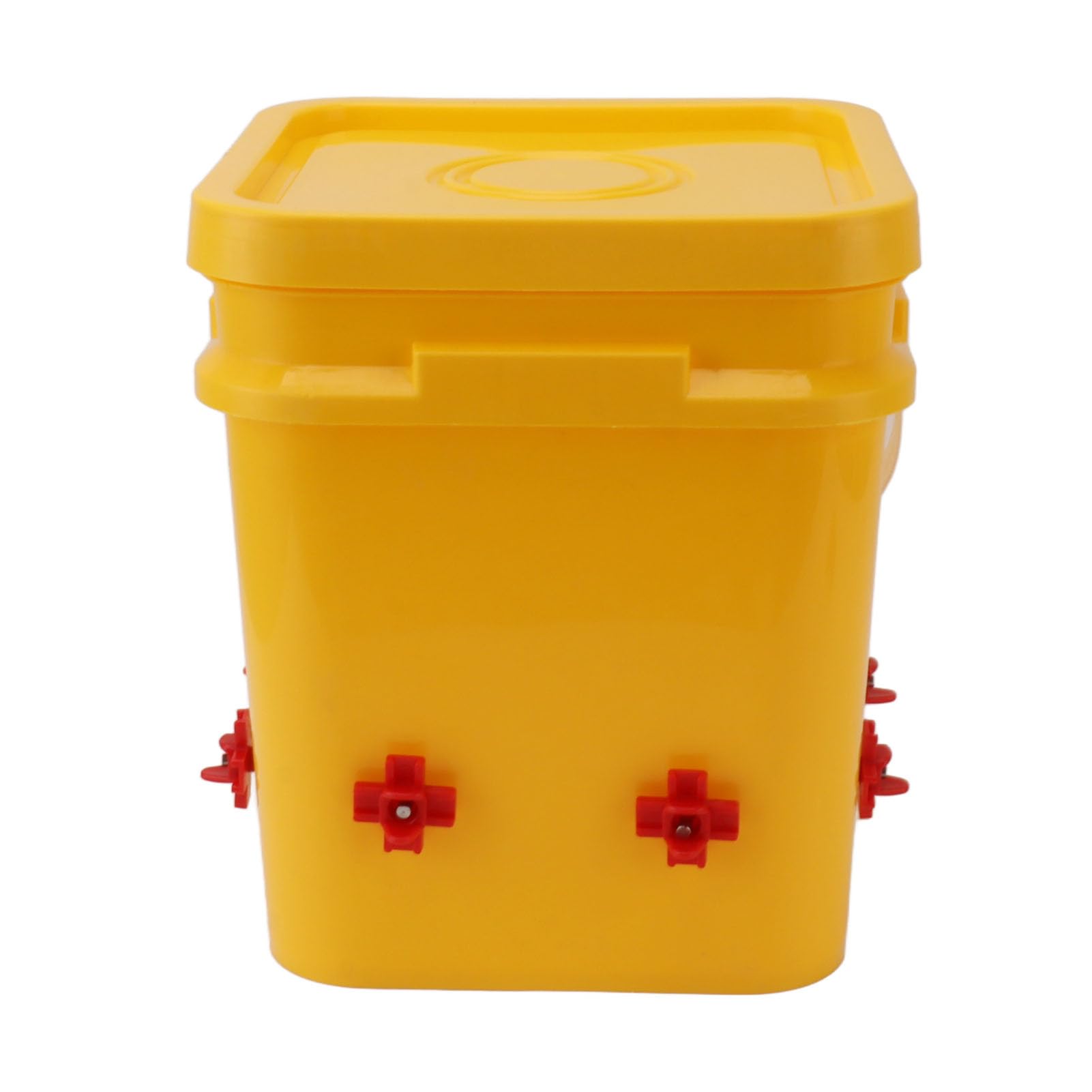 Vaso Automático con Barril de 2 litros, Equipo para Beber Aves de Corral para Pato Ganso, Tazón Rojo Grande, Tornillos, Kit de Comedero de Llenado Automático para Aves de Corral