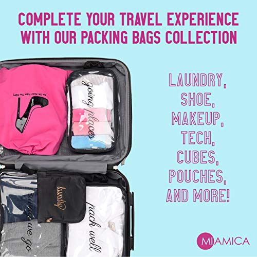 Miamica Soft Travel Laundry Bag with Zipper & Drawstring, 21” x 22” – Keep Your Dirty Clothes Separate & Organized - Image 6