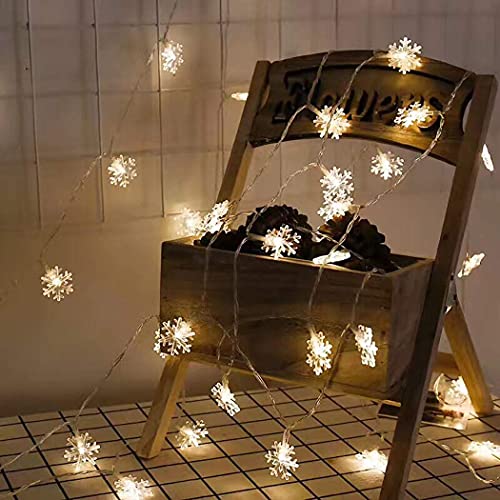 Image of Xenith 14 LED Snowflake Fairy String Light for Christmas Xmas Tree Diwali Home Decoration Light for Party Birthday Navratri Valentine Gift Lighting Decoration (Warm White, 3.5 Meter)