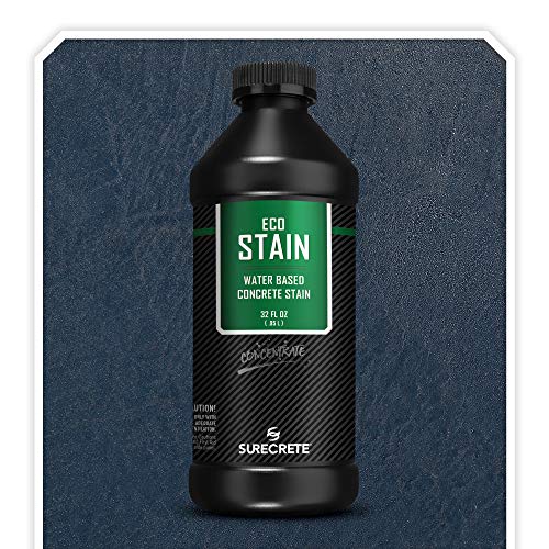 Surecrete EcoStain Water-Based Concrete Stain - 32 Ounce Concentrate (Titanium Gray) 