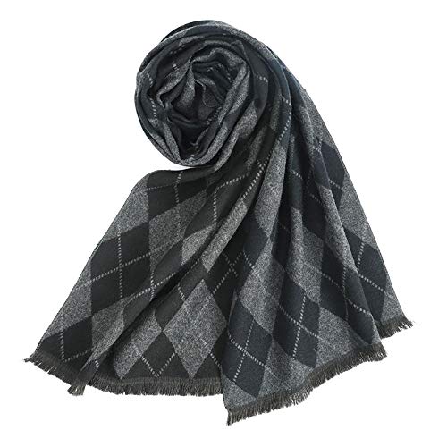 Écharpe en laine et cachemire supérieure pour homme et femme style épuré d'hiver