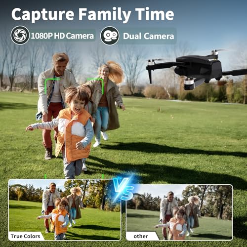 TD12Pro Drone with 1080P HD Camera, Brushless Motor, Optical Flow Positioning, Level 3 Wind Resistance, 3 Speed Modes, Drones for Adults Beginners, Outdoor Photography Foldable RC Quadcopter - Image 3