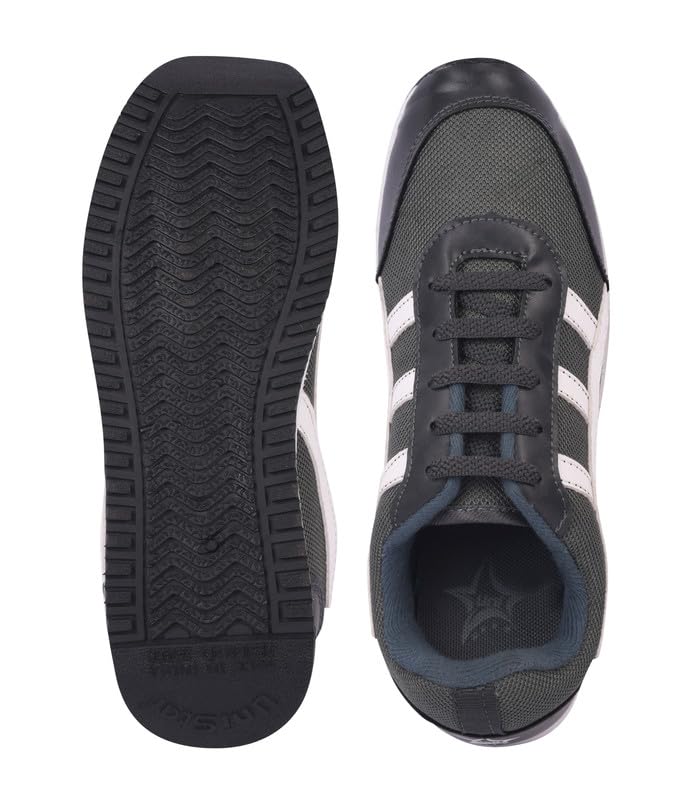 Image of Unistar Sports Shoes for Men | Non-Slippery Black & Red Shoes | Comfortable & Water Resistant | Outdoor, Casual, Jungle, Sports, Running, Hiking, Trekking | Size - 6
