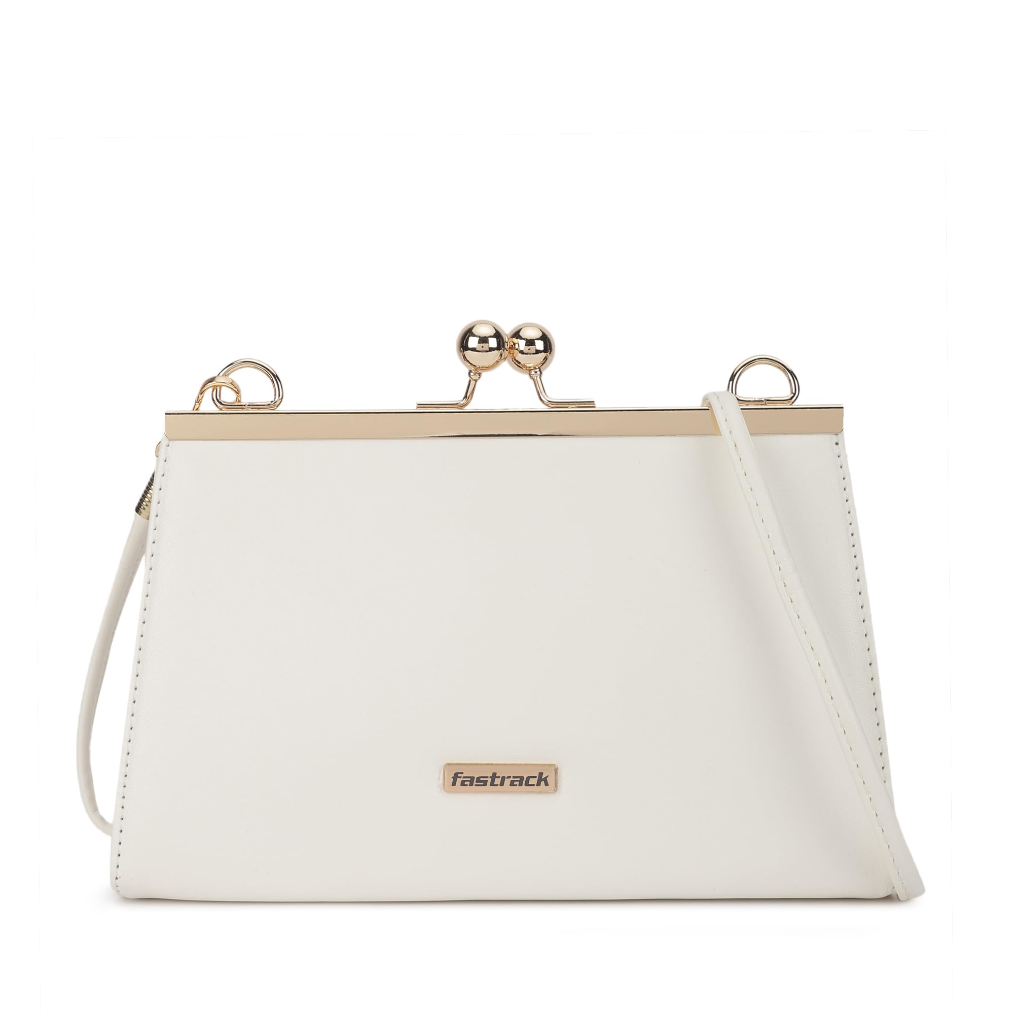 Fastrack Party Clutch For Womens, Ladies And Girls | Comes With Detachable Chain Strap |Made Up Of Semi Pu Leather, White (B0D9BJX1M8) Amazon Price History, Amazon Price Tracker