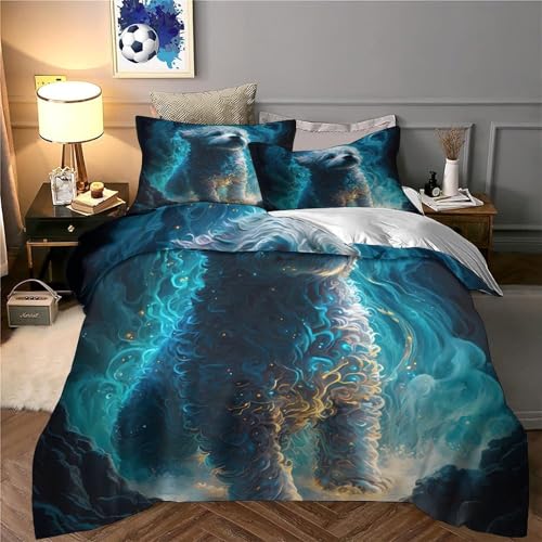Housse de couette microfibre 260x220cm lit super king douce et résistante - 6