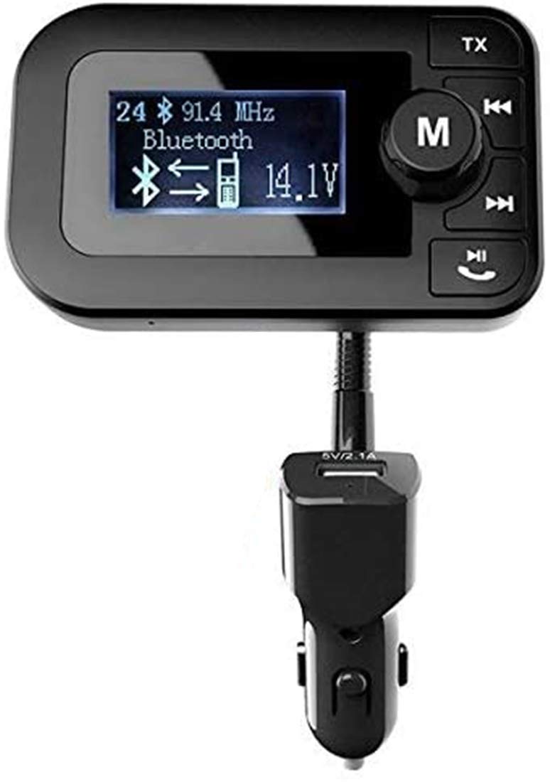 SUFA FM Transmitter, Bluetooth Music Receiver Wireless Audio Radio Adapter Car Kit Hands Free Speakerphone- Dual USB Charger-USB/SD MP3 Player-2.0" Big LCD For Most Devices w/ 3.5mm Audio Jack