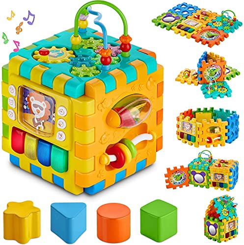 SellNfun 6 in 1 Activity Cube Baby Toy for 6 to 36 Months, Toddler Piano Center Best First Birthday Gift for 1 to 3 Y Old Girl Boy, Busy Learners Educational Toys(Multicolor)(C18) SellNfun 6 in 1 Activity Cube Baby Toy for 6 to 36 Months, Toddler Piano Center Best First Birthday Gift for 1 to 3 Y Old Girl Boy, Busy Learners Educational Toys(Multicolor)(C18)