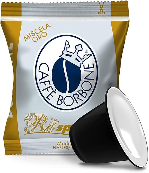 Caffè Borbone Respresso, Miscela Oro - 50 Capsule - Compatibili con le Macchine ad uso domestico Nespresso* - 1