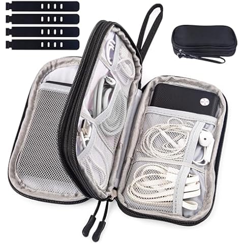 Roosea Electronics Travel Organizer Cable Organiser Bag Travel Electronics Organise Cable Organiser Travel Bag Cable Case Travel Cable Organiser Cover