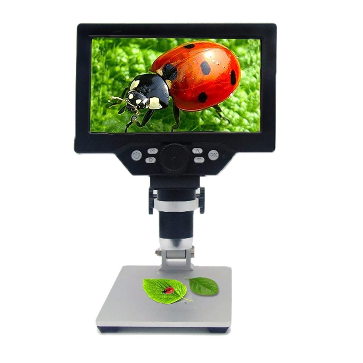 Mikroskopbeobachtung G1200 1200X. Digitalmikroskop 1. 2Mp 7. Zoll groß LCD Lupe anzeigen.(With Bbattery)