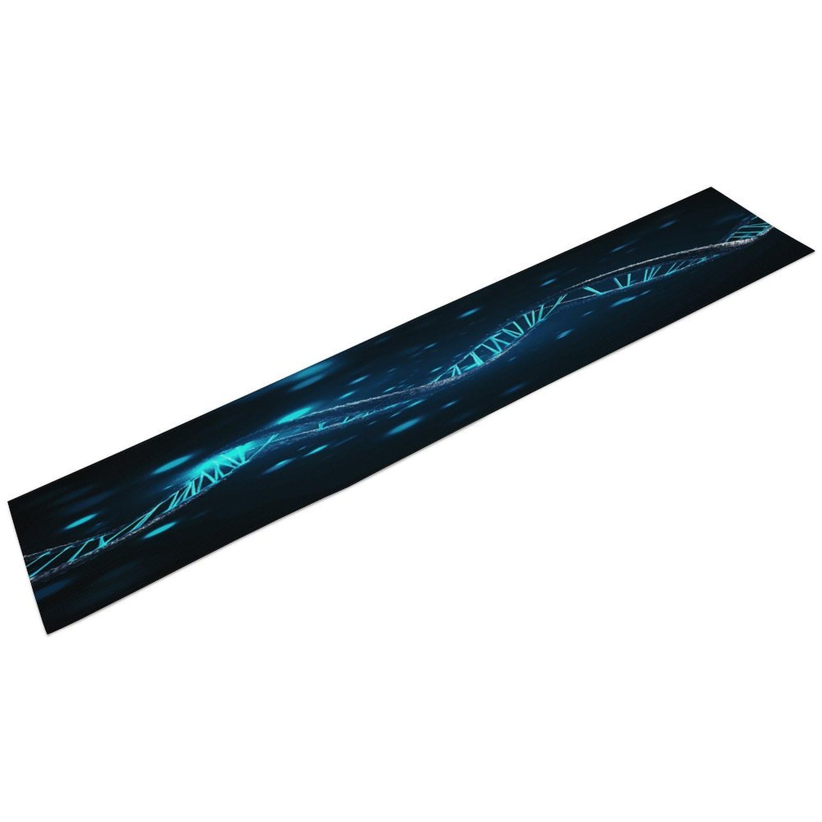 Blue DNA Structure Table Runner Kitchen Dining Decoration Tablemat Fashion Linen Tables Runner Farmhouse Style Tables Runners for Home Party Indoor Table Runnes 13.4x72.4 Inch