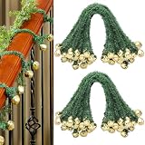 Motionchic 50 Pcs 20 Inches Christmas Garland Ties with Bells Decorative Twist Ties...