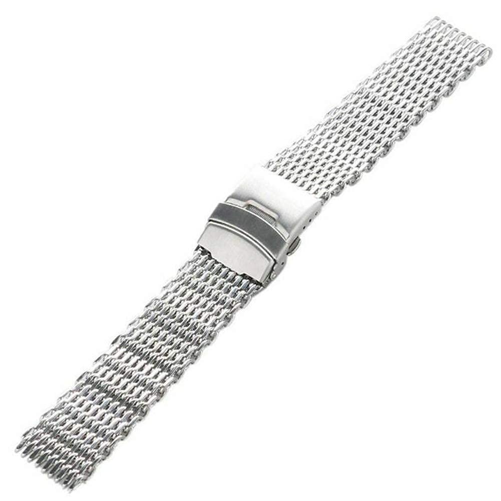 Uhrenarmband Silber 18mm/20mm/22mm/24mm Edelstahl Mesh Band Metallarmband für