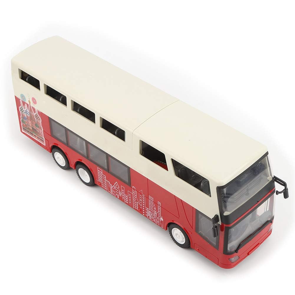 Bus Spielzeug, 1:18 Fernbedienung Doppeldecker Sightseeing Bus Wiederaufladbares Modell mit Niedlichen Aufklebern