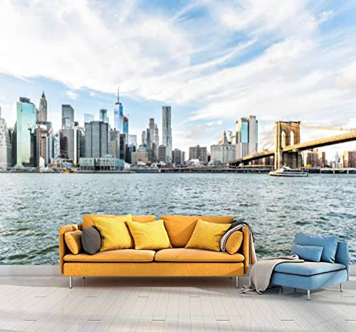 Wall Murals Wallpaper Peel and Stick Bathroom Removable Wallpaper for Bedroom View Outside Outdoors New York City Brooklyn Bridge Park by East River 3D Self Adhesive Wall Stickers Decals Wall Murals Wallpaper Peel and Stick Bathroom Removable Wallpaper for Bedroom View Outside Outdoors New York City Brooklyn Bridge Park by East River 3D Self Adhesive Wall Stickers Decals