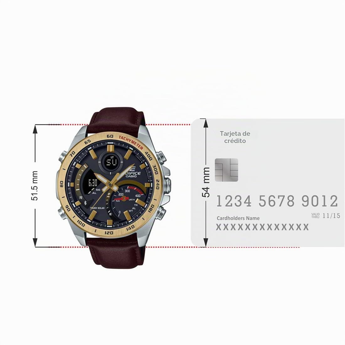 Casio Edifice Bluetooth Connect - Reloj analógico Digital para Hombre con Esfera Negra