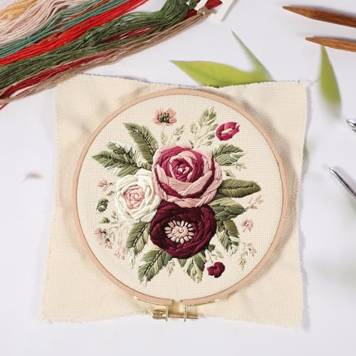 Image of 2 Pack Embroidery Hoop, 6 Inch Mini Embroidery Hoops, Cross Stitch Hoop, Decorative Hanging Cross Stitch Hoops Frames for DIY Art Craft Sewing and Hanging Ornaments Decor