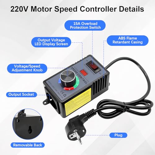 Regulador de velocidad para amoladora angular y sierra en proyectos de carpintería 220V 5