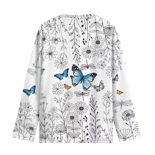 Image of Long Sleeve Shirts for Girls Winter Tops 3-16t Cartoon T Shirts for Fall Clothes