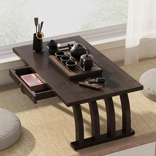 Table basse japonaise en bambou pour petits salons et espaces zen - 2