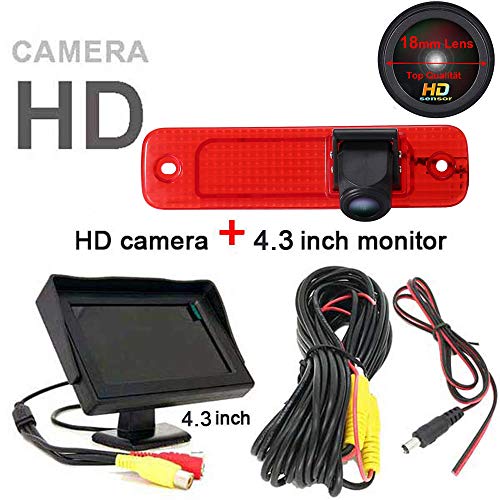 Parking Camera Kit4.3'' Inch TFT LCD Screen Auto Monitor + HD Night Vision Brake Light Rear View Camera Reversing Camera Replacement for Ford Transit MK7 Tourneo/Furgon MK4 2006-2014/ Rear Door/Van - Image 3