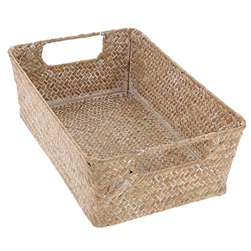 UKCOCO Panier à Pain en Osier Grand Panier Rétro Corbeille à Fruits Multifonctionnel pour Maison Rangement la Cuisine Contenant à Collation