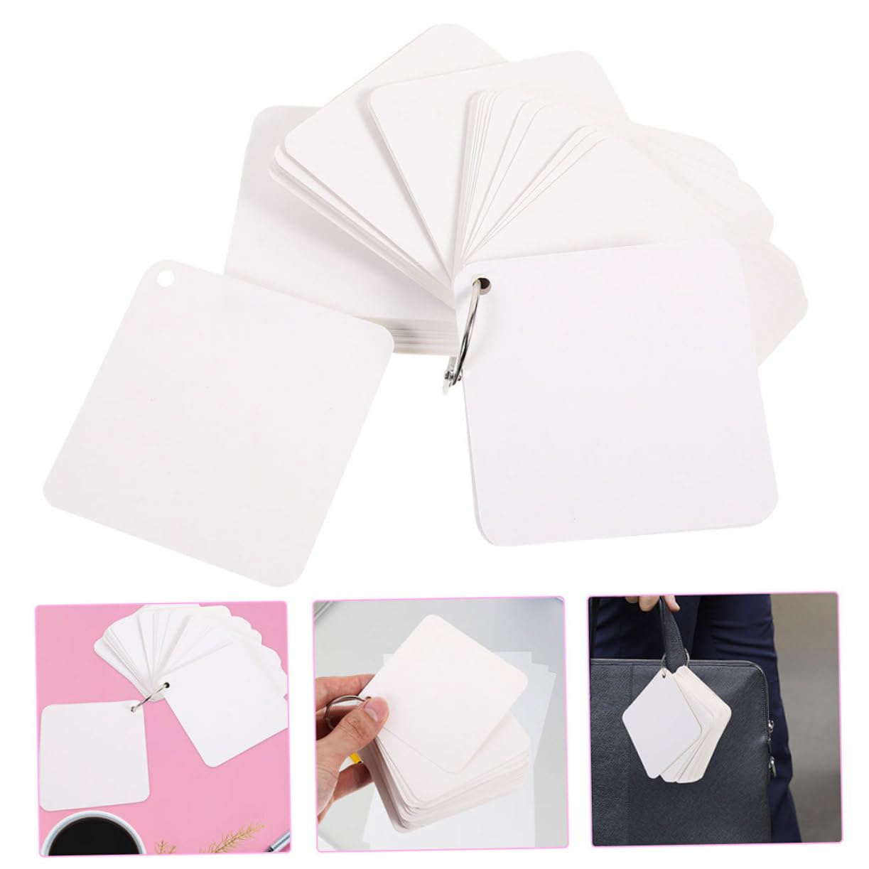 Blanko Karteikarten 300 Blatt aus Papier, Weiß, für Notizen
