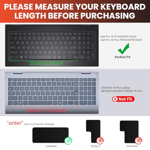 Protector de teclado para Dell Pro 16 y Pro Max 18 2025 miniatura 2