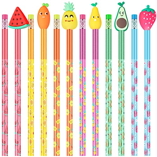 Leinuosen 30 lápices aromáticos con toppers de fruta