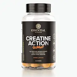 Creatine Action Gummy Laranja Essential Nutrition 60 Gomas