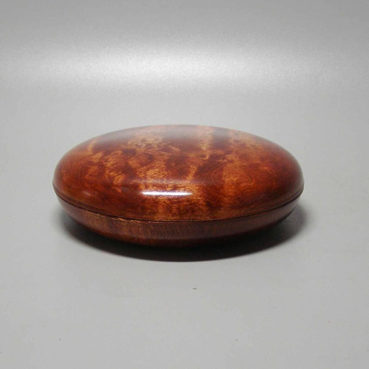 楓ハードメイプル 蘇芳染め斑杢 ミニ食籠小物入れ 楓メイプル斑杢