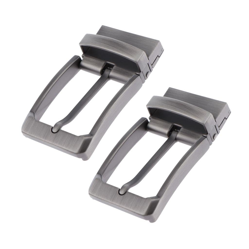 2pcs Mens Antique Belt Buckle Single Prong Rectangular Pin Buckle Reversible-image-27