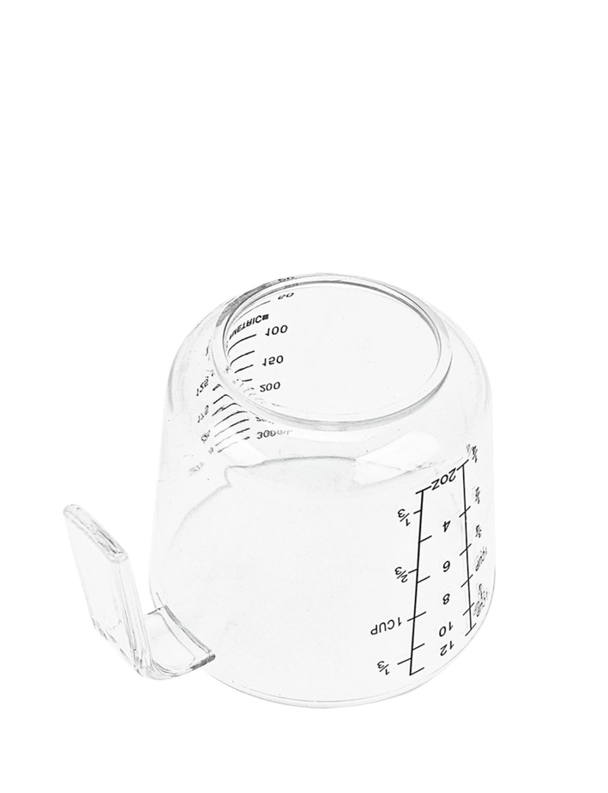 Juego de tazas medidoras de plástico transparente y oscuro con báscula y cuchara, de 4 tamaños (150 ml, 300 ml, 600 ml y 1000 ml), con asa. Utensilios for café y repostería.(150ml Dark)