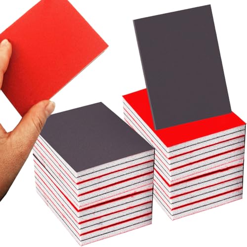 Schleifschwamm Set, 24 Stück 180-3000 Körnung Schleifblock, Weichschaum Sand Block Nass Trocken Schleifpapier für Holz,Trockenbau,Metall,Farbe, Autokarosseriereparatur