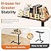 Sweetcrispy Small Standing Desk Rolling Table Adjustable Height, Laptop Mobile Stand with Wheels, Portable Computer Workstation with Tiltable Desktop for Teacher Classroom Home Office, Brown
