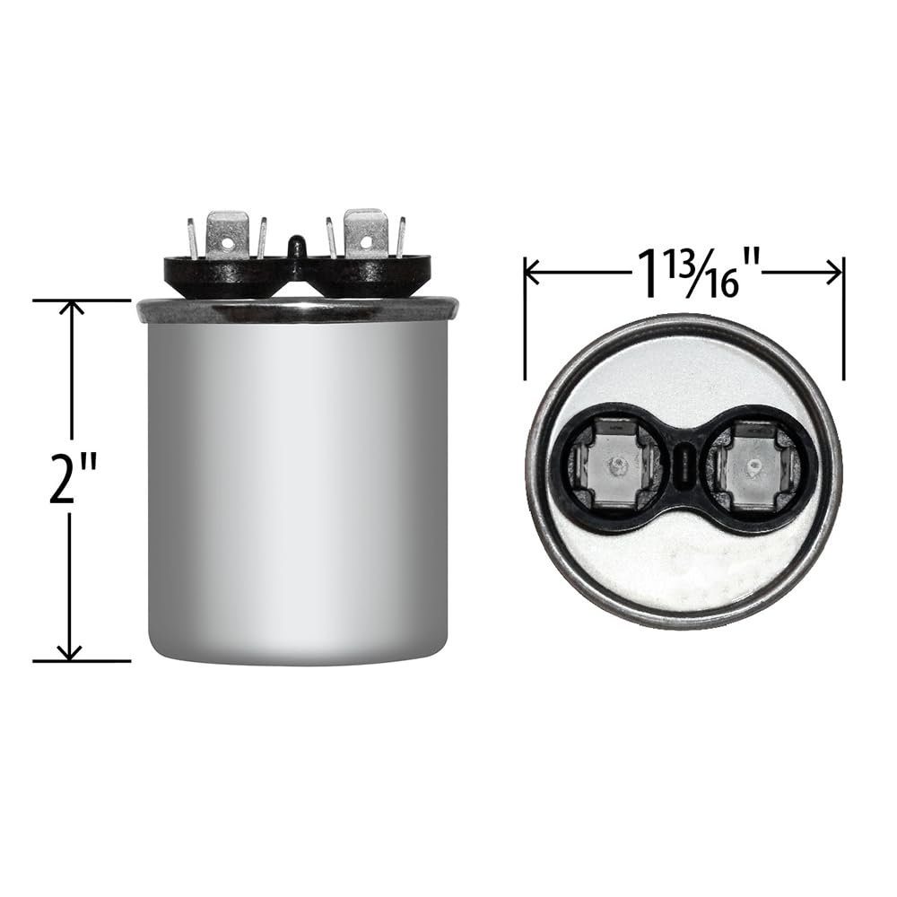 Mars 12998 Motor Run Capacitor 10 MFD 370V Round: Industrial