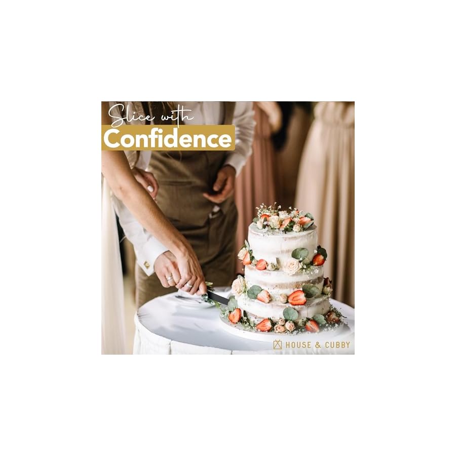 House-Cubby-Wedding-Cake-Knife-and-Server-Set-Black-Cake-Cutting-Set-for-Wedding-Serving-and-Cutting-Our-Black-Knife-Set-is-the-Perfect-Wedding-Cake-Cutting-Set-and-Wedding-Registry-Idea House & Cubby Wedding Cake Knife and Server Set - Black Cake Cutting Set for Wedding Serving and Cutting. Our Black Knife Set is the Perfect Wedding Cake Cutting Set and Wedding Registry Idea.